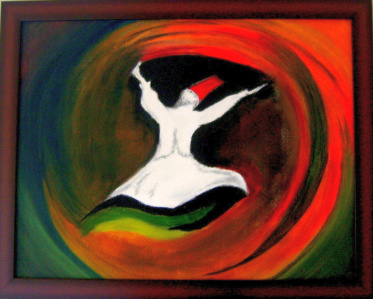 Whirling Sufi <br>
(Oil On Canvas 14*18)
